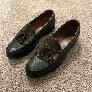 Allen Edmonds Nashua Brown And Black Leather Tassel Loafers Size 10